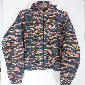 Adidas Sportswear Adjustable Woven Jacket men's XS Prime Green Camo Hazy Rose